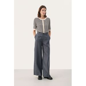 Part Two - Wijde Linnen Broek - Blauw - Dames