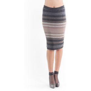 Gestreepte gevoerde rok