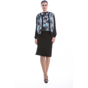 Conquista - Cardigan - Zwart - Viscose-Elastan - Lange Mouwen