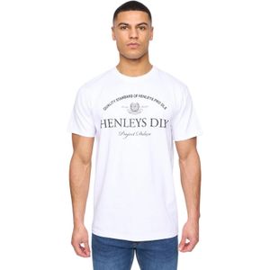 Henleys Heren Henclose Katoenen T-shirt (Wit)