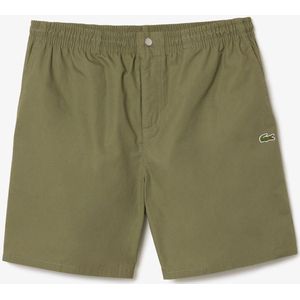 Heren Lacoste Relaxed Fit Poplin Shorts in Groen