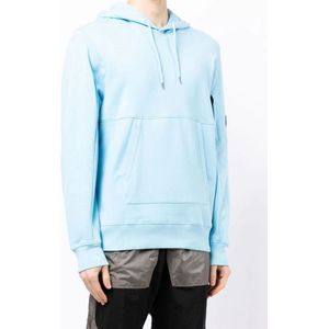 CP Company Diagonale verhoogde fleece hoodie, hemelsblauw