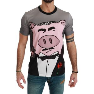 Dolce & Gabbana Padrino Pig Grey T-Shirt