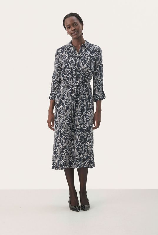 Part Two Blousejurk 'Paia'  saffier / wit