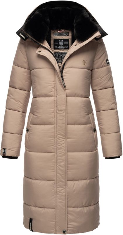 Marikoo - B936 - Gewatteerde Winterjas - Taupe - Lang