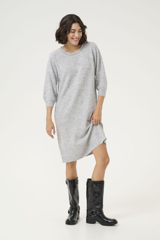 Kaffe Gebreide jurk 'KA Meridith'  lichtgrijs