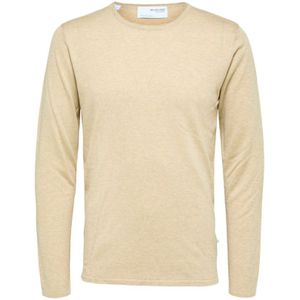 Selected Sweaters Rocks Knit Crew Neck Kelp Beige - Maat L