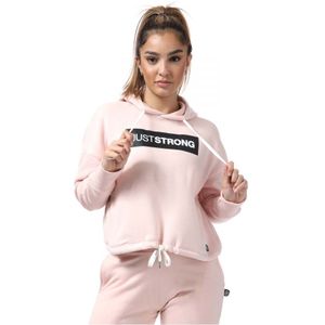 Just Strong Relax Korte Hoodie Voor Dames, Roze - Maat 36