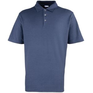 Premier Heren Pique Stud Front Poloshirt (Marine)