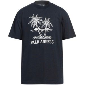 Palm Angels Sunset Palms Klassiek zwart T-shirt