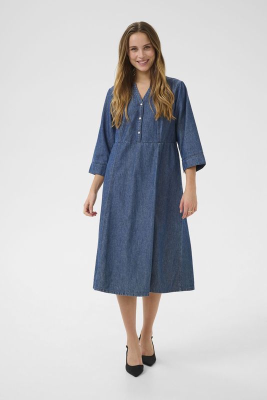 Kaffe - Jurk 'Alice' - Blauw Denim - Blousejurken