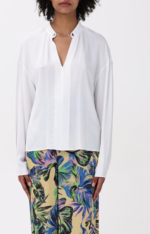 Zijden V-hals Blouse