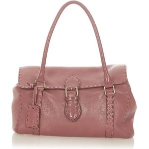 Vintage Fendi Selleria Linda Leather Handbag Pink
