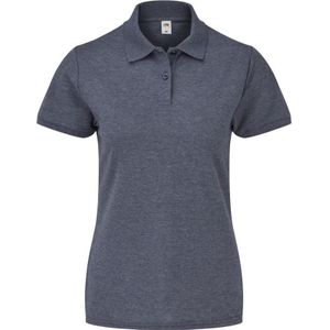 Fruit Of The Loom Vrouwen Dames-Fit 65/35 Poloshirt Korte Mouwen (Heather Marine)