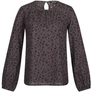 Regatta Dames/Dames Hadria Dierenprint Blouse (Zwart) - Maat 48