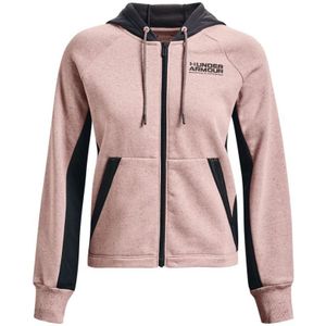 Under Armour UA Rival hoodie met volledige rits voor dames, roze
