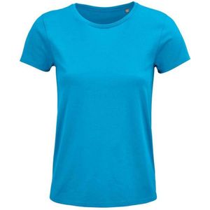 SOLS Dames/dames Crusader Organisch T-shirt (Aqua Blauw)
