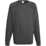 Fruit Of The Loom - Lichtgewicht Raglan Sweatshirt - Licht Graphite - 240 GSM