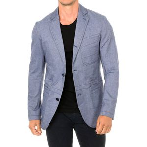 G-star - Flap Nek Blazer Jas - Blauw - Katoen
