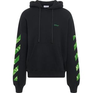 Hoodie - Gebroken Wit - Oversized - Zwart - Maantabontwerp