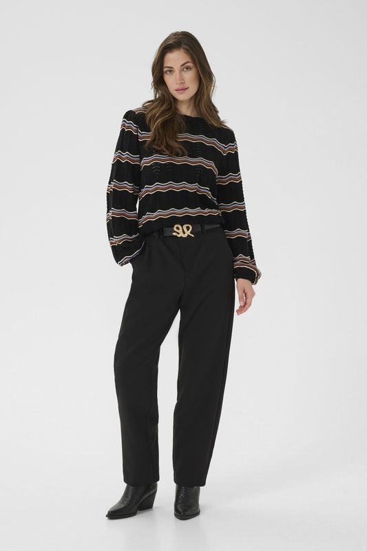 Cream Trui 'CRWavy'  beige / blauw / oranje / zwart