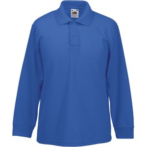 Fruit Of The Loom Kinder Polo Lange Mouwen 65/35 Piqué / Kinderpolo (Royaal Blauw)