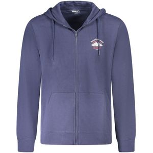 Wrangler - Cotton Zip Hoodie - Blauw - Heren - Katoen