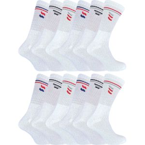 Sock Snob - 12 paar katoenen sportsokken voor heren - Wit