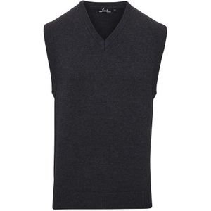 Premier Heren gebreid mouwloos sweatvest (Houtskool)