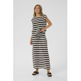 Blouse met korte mouwen Baggy fit Black/broken white lace stripe black white