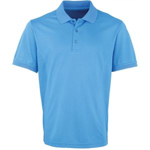 Premier Heren Coolchecker Pique Korte Mouw Polo T-Shirt (Saffier) - Maat 2XL