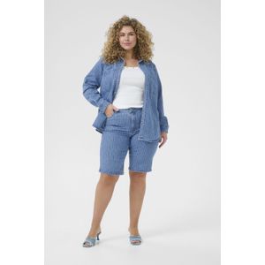 Korte mouwen shirt Loose fit Medium Blue Denim Pinstripe blue