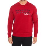 North Sails - Geribbelde Crew Neck Sweatshirt - Rood - Heren