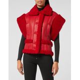 Philipp Plein - Jassen - Rood - Mouwloos - Schapenvachtleer