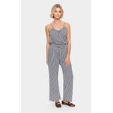 SAINT TROPEZ - Zalinda - Broek - Nachtblauw/Wit - Gestreept