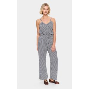 SAINT TROPEZ - Zalinda - Broek - Nachtblauw/Wit - Gestreept