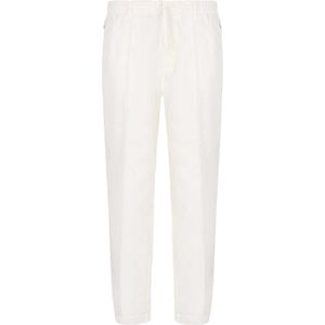 Emporio Armani Heren Tapered Broek (Wit)