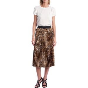 WJCD0302F Geplooide midirok voor dames