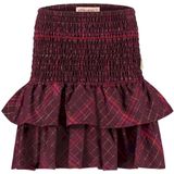 Vingino Geruite Rok Qomy Donkerrood - Maat 8J / 128cm