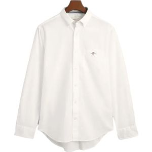 Gant Heren Archief Shield Poplin Overhemd (Wit)