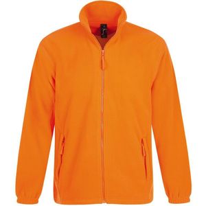 SOLS Heren North Full Zip Outdoor Fleece Jacket (Oranje) - Maat XS