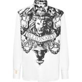 Billionaire - Gold Cut Silk Shirt - Overhemd - Wit - 100% Zijde