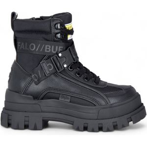 Buffalo Dames Zwarte Chunky Platform Hoge Enkel Combat Boots - ASPHA-COM1
