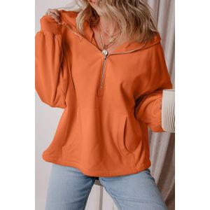 Zip-up hoodie met relaxed fit sweatshirt