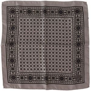 Dolce & Gabbana Gray Silk Men Pocket Square zakdoek heren sjaal