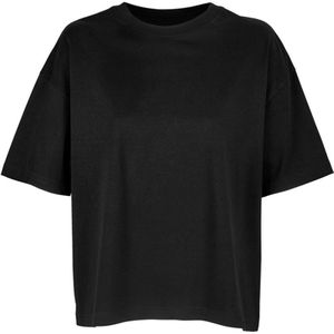 SOLS Dames/Dames Boxy Organic Oversized T-shirt (Diep zwart)
