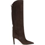 Jimmy Choo - Alizze 85 - Suède Laarzen - Bruin - Slanke Hak 85 mm