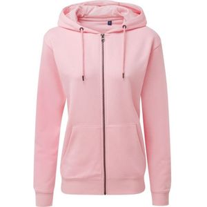 Asquith & Fox Vrouwen/dames Zip-Through Organic Hoodie (Zacht Roze) - Maat 42