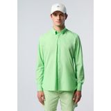 North Sails - Overhemd - Groen - Katoen - Geborduurd Logo