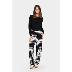 SAINT TROPEZ Broek 'Mila'  zwart / wit